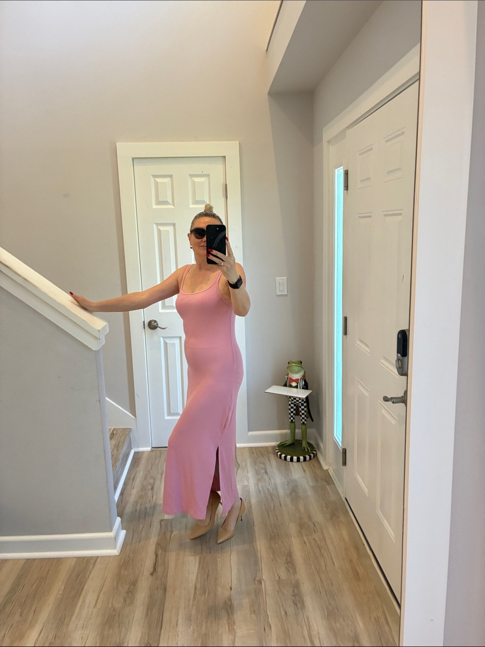 Victoria's Secret Pink Maxi Slip Dress with Side Slit